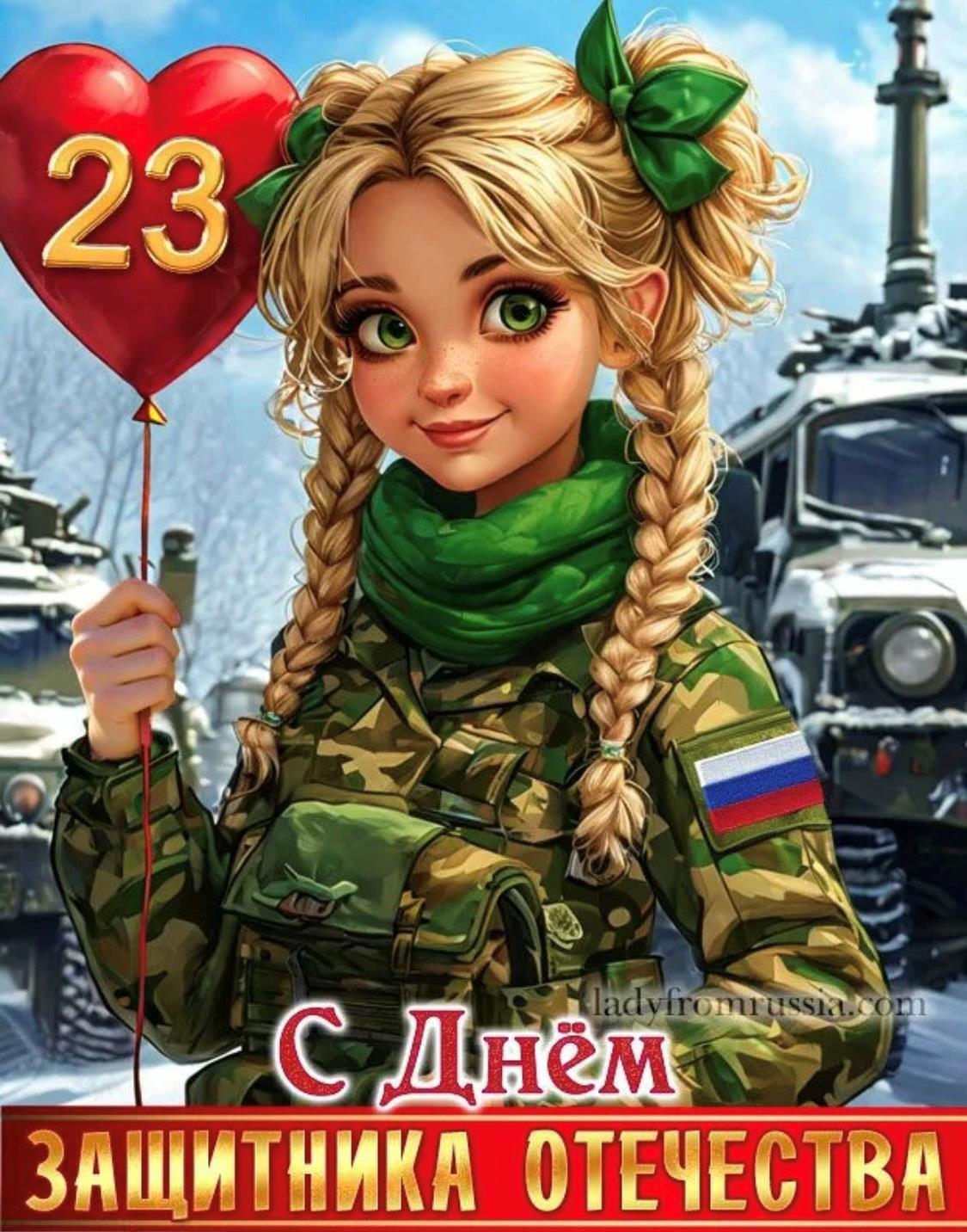 Красивые девушки открытки с 23 февраля Красивые девушки открытки с 23 февраля