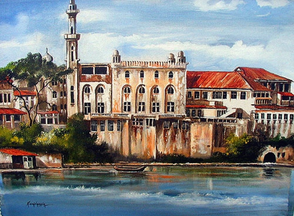 Момбаса: старый город. Художник Амир аль-Хуссейн.